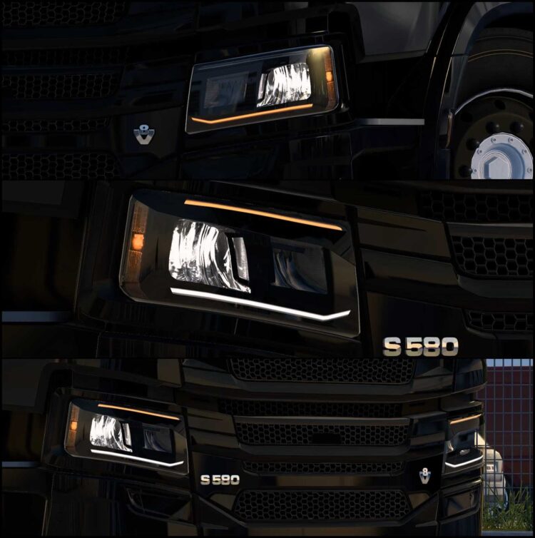 Custom Smoked Headlamps for SCS Scania NG R & S v1.58