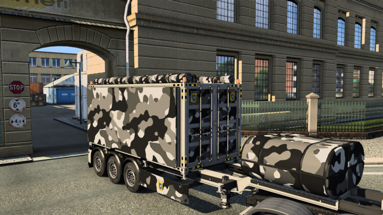 GOOSENECK CONTAINER G3 MILITARY TRAILER ETS2 1.58.x