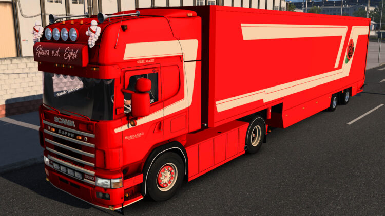 SCANIA 164L FLOWERS AND TRAILER V2 1.58