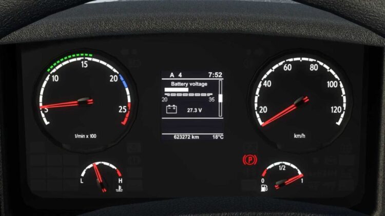 Scania Old Panel Realistic Dashboard Computer v1.58