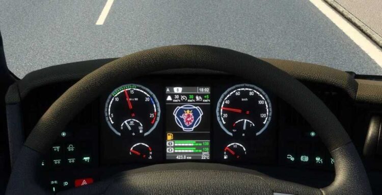 Scania R 2009 and Streamline Improved Dashboard V1.58