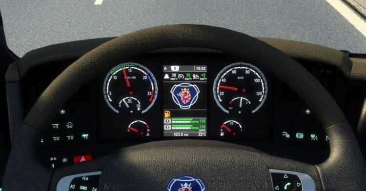 Scania R 2009 and Streamline Improved Dashboard V1.58