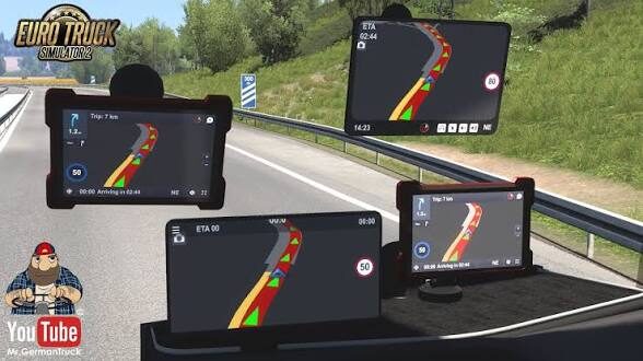 Tjs HD GPS Mod para Euro Truck Simulator 2 chega grátis com recursos completos e guia