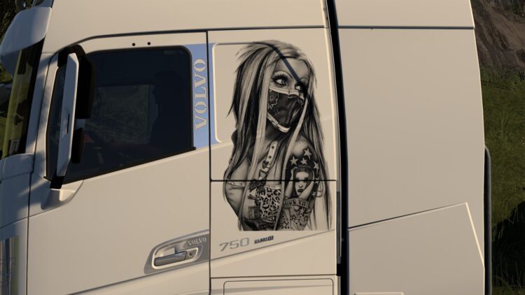 WOMAN WITH A MASK VOLVO FH5 BY RODONITCHO MODS 1.0 1.55 1.56 31 08 2025