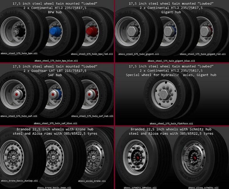 Abasstreppas Trailer Wheel Pack v1.58