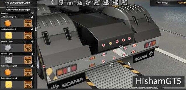 Scania NG S/R Rear Bumper Tuning Lights Pack v1.58