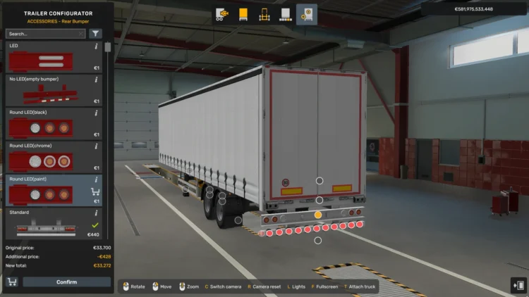 Trailer Rear Bumper Round LED Lights v1.58