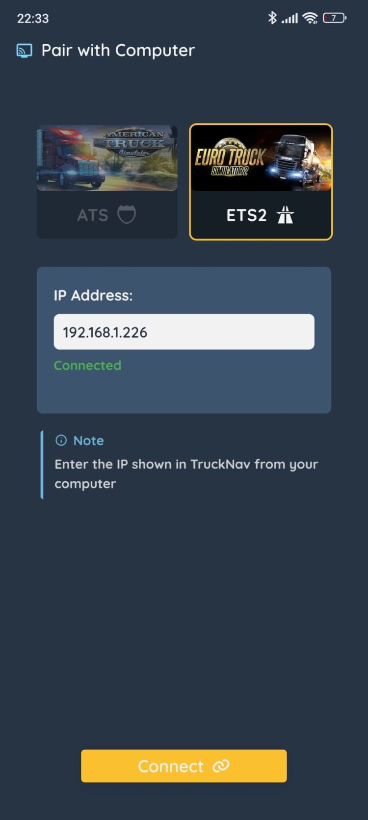 TruckNav v0.4.1 - External Second-Screen GPS [ETS2 & ATS] [Turn-by-Turn Navigation]