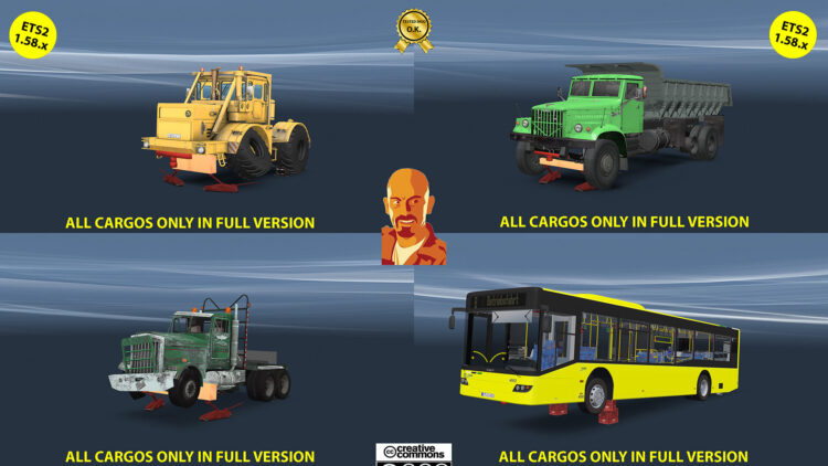 CARGO PACK FOR CRANETRUCKS v2.0 ETS2 1.58.x