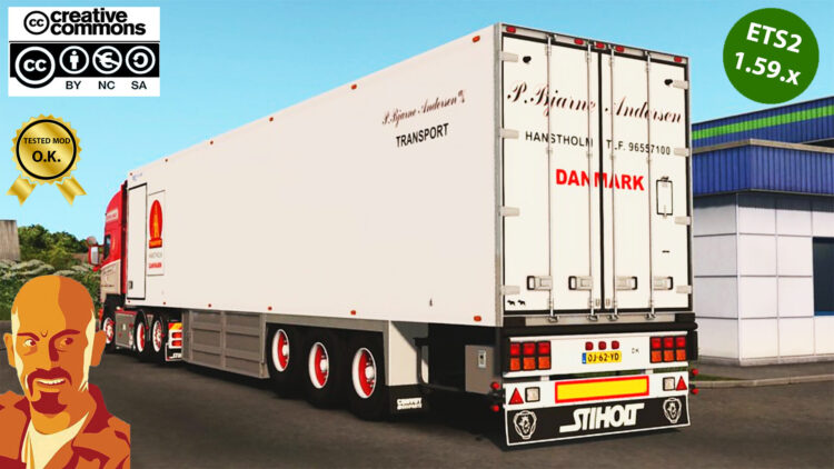P. BJARNE ANDERSEN LAMBERET TRAILER v2.0 ETS2 1.58-1.59.x