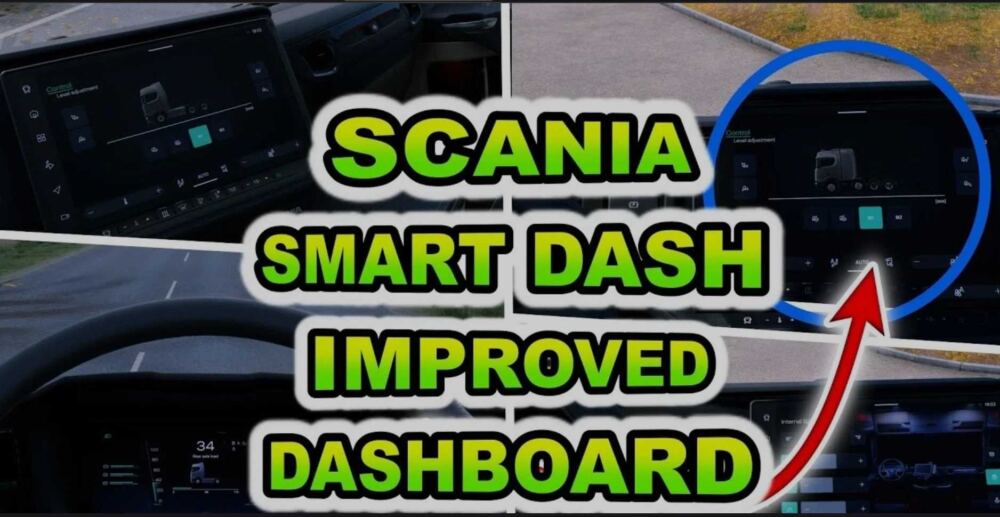 Scania Smart Dash: Painel Melhorado v1.7 para ETS2