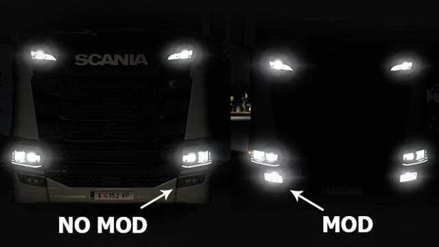 Scania NG Front Bumper Fog Lamps v1.58
