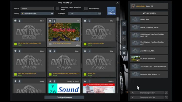 Map Jalur Selatan 1.5 Update for ETS2 1.59