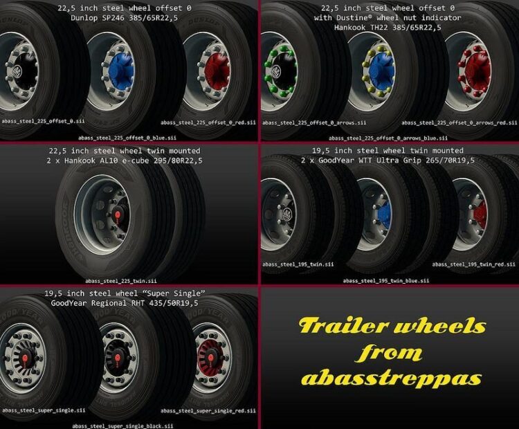 Abasstreppas Trailer Wheel Pack v1.59