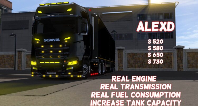 ALEXD Scania R Real Engine and Transmission v1.59