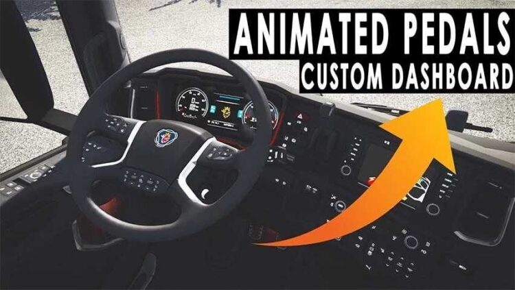Animated Steering Wheel, Pedals + Custom Dashboard v1.59