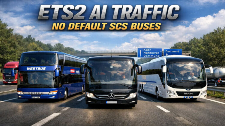 ETS2 AI Traffic No Default SCS Buses V1.1
