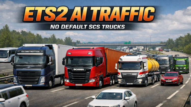 ETS2 AI Traffic No Default SCS Trucks V1.1