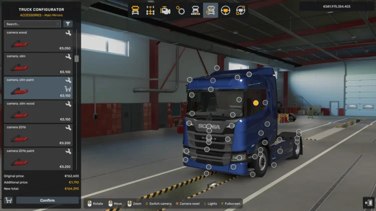 Mirror Cam All Truck v1.59