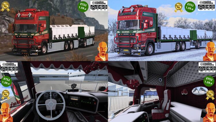 SCANIA R560 DONSLUND + TRAILER v6.0 ETS2 1.59.x