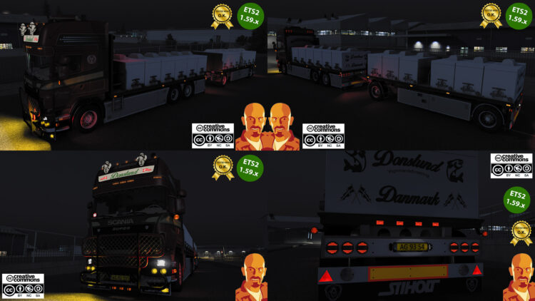 SCANIA R560 DONSLUND + TRAILER v6.0 ETS2 1.59.x