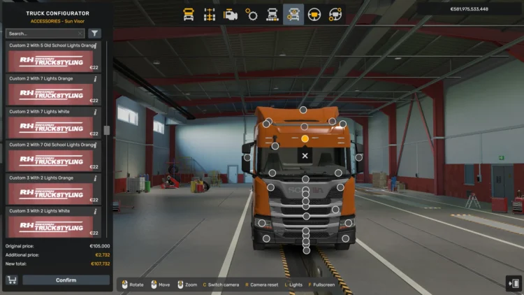 Sunvisor Pack for Scania NG v1.58