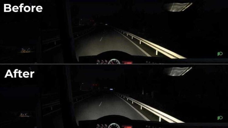 Improved Headlight for SCS Trucks v1.59