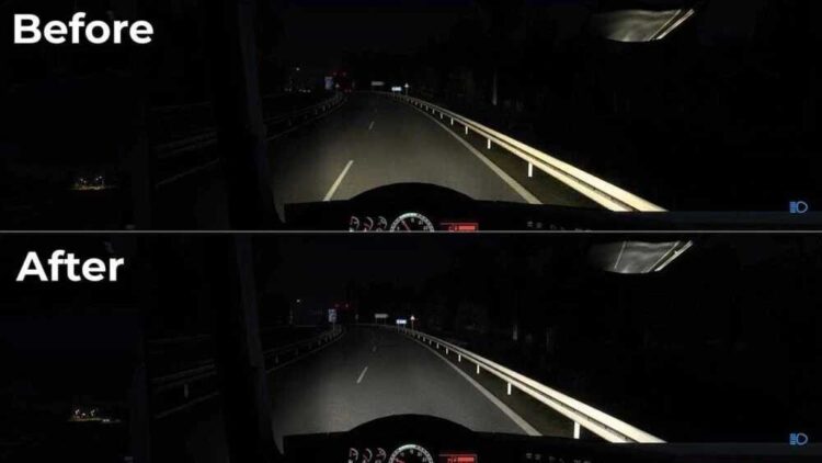 Improved Headlight for SCS Trucks v1.59