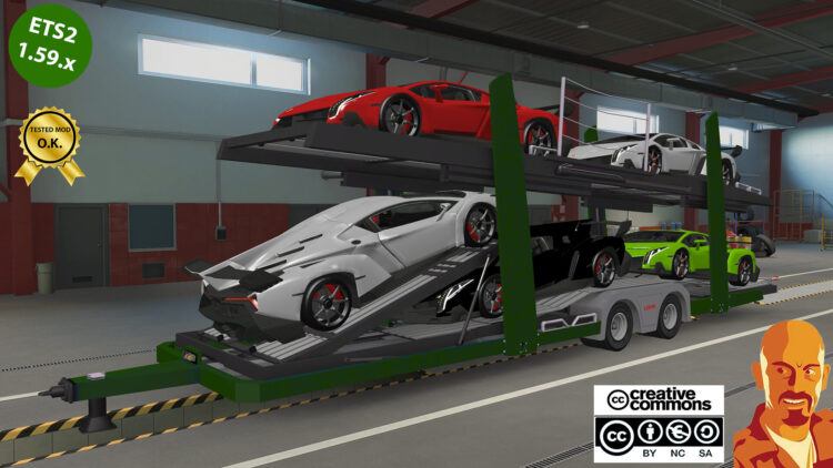 LOHR CAR TRANSPORTER TRAILER v4.0 ETS2 1.59.x