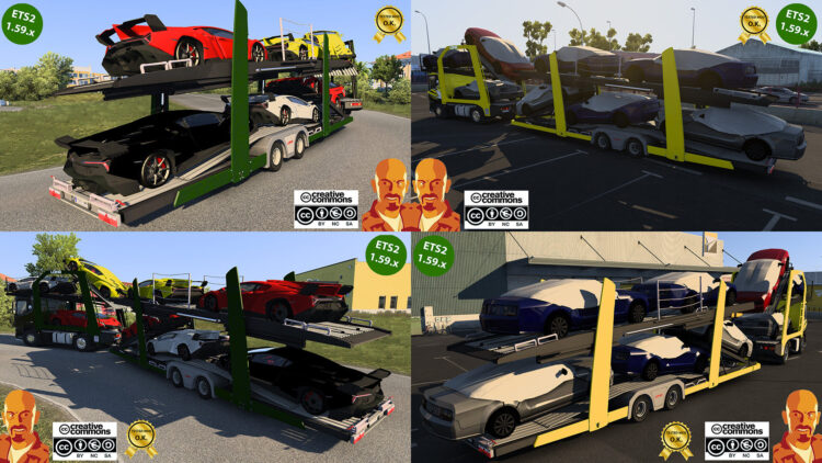 LOHR CAR TRANSPORTER TRAILER v4.0 ETS2 1.59.x