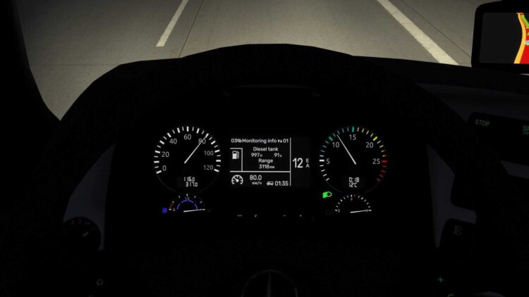 Mercedes Benz Actros MP3 Improved Dashboard v1.59