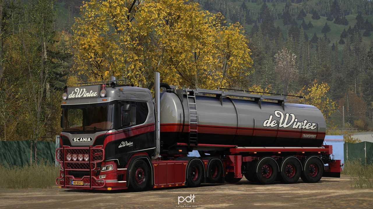 Scania R500 + Trailer de Winter v3.0