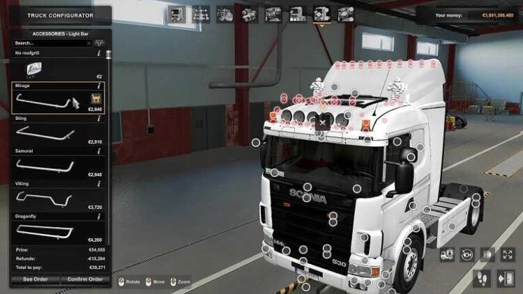 Scania RJL, R4, T, T4 Roof Pack + Lightbox 1.58