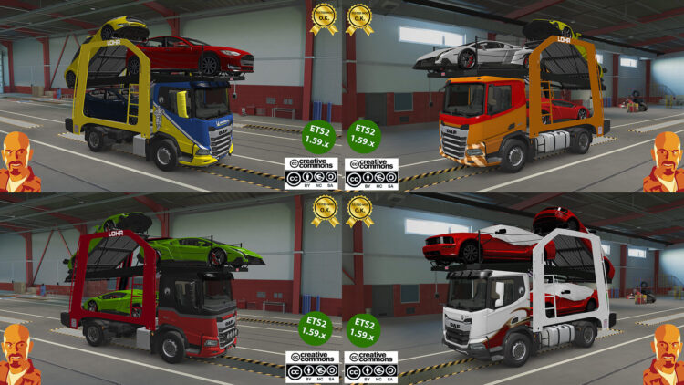 DAF XD CAR TRANSPORTER v2.0 ETS2 1.59.x