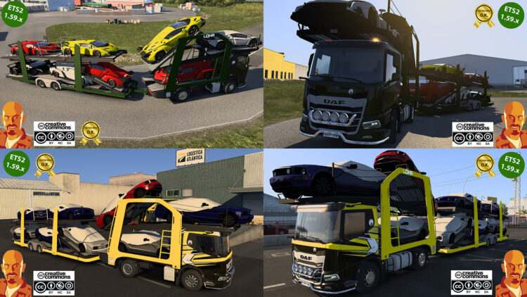 DAF XD CAR TRANSPORTER v2.0 ETS2 1.59.x