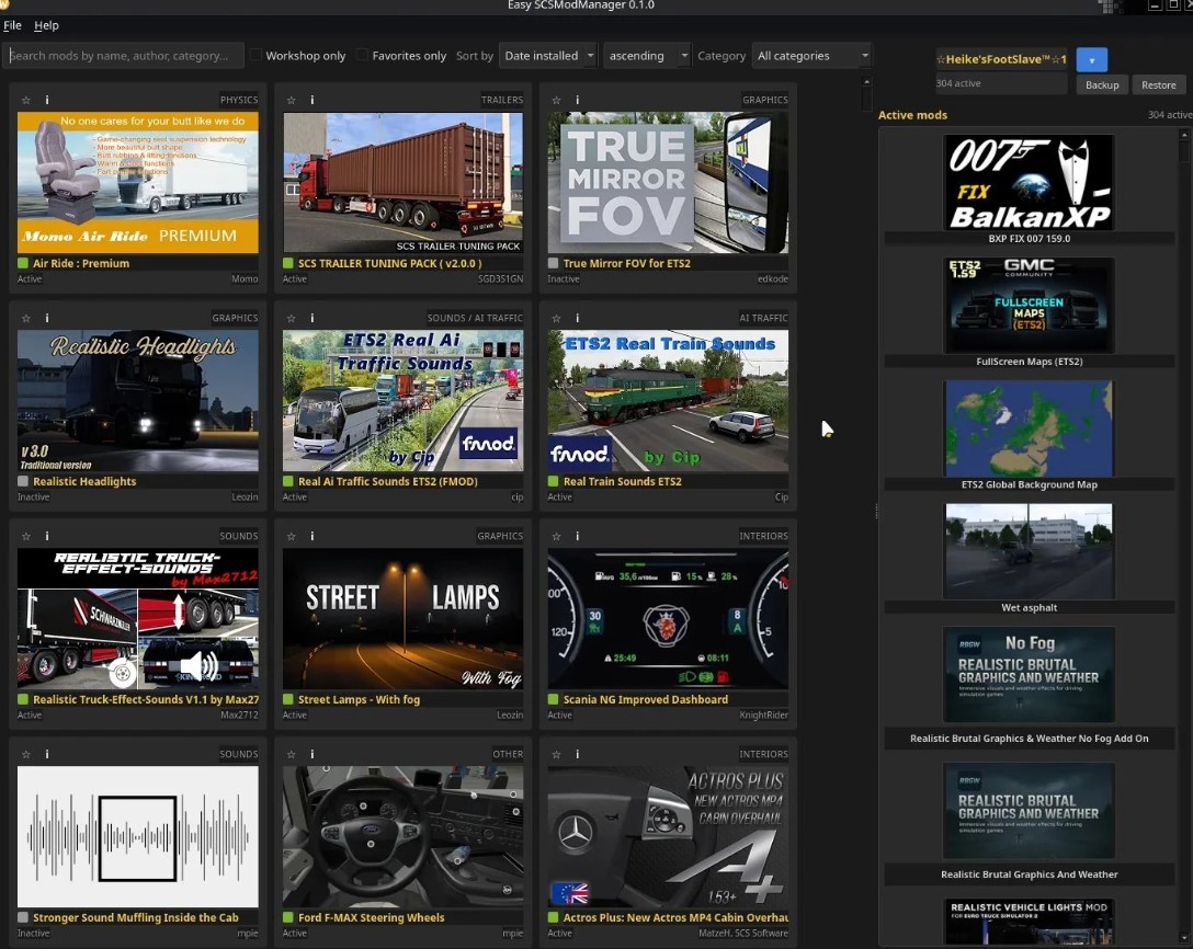 Easy SCS Mod Manager