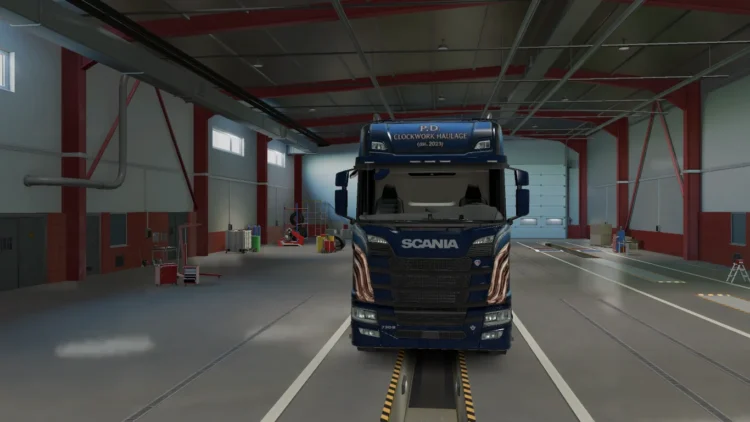 Blue Phoenix paintjob for scania ETS2 v1.35-1.60