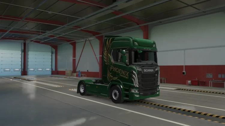 Green Phoenix paintjob for scania for V1.60 - 1.35