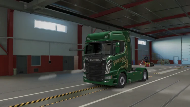 Green Phoenix paintjob for scania for V1.60 – 1.35