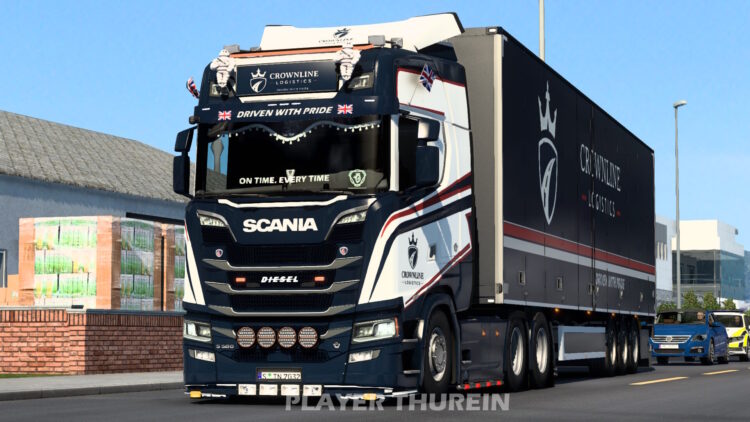 ETS2 Crownline Combo Skin for Scania S by Player Thurein