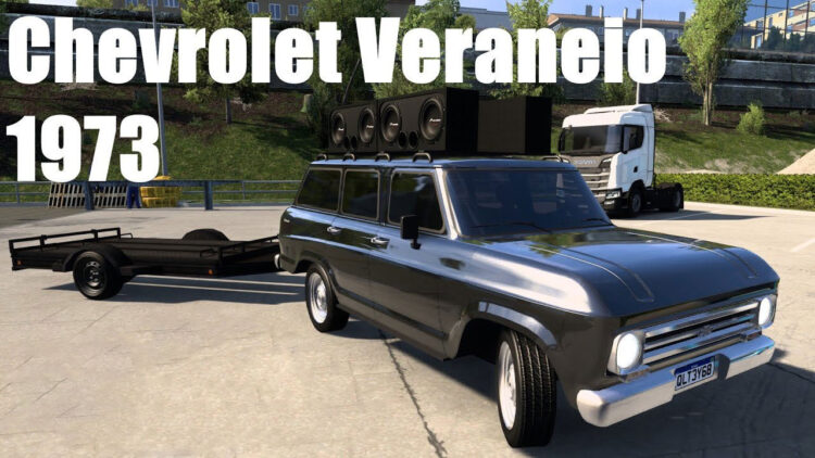 1973 Chevrolet Veraneio + Trailer v1.60