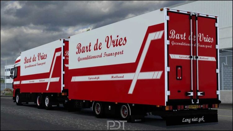 DAF XF 105 Bart De Vries + Trailer v12.0 [1.60]