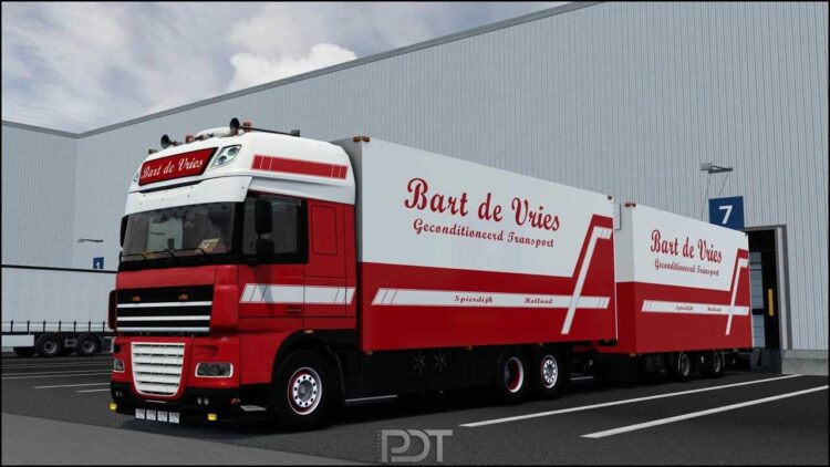 DAF XF 105 Bart De Vries + Trailer v12.0 [1.60]