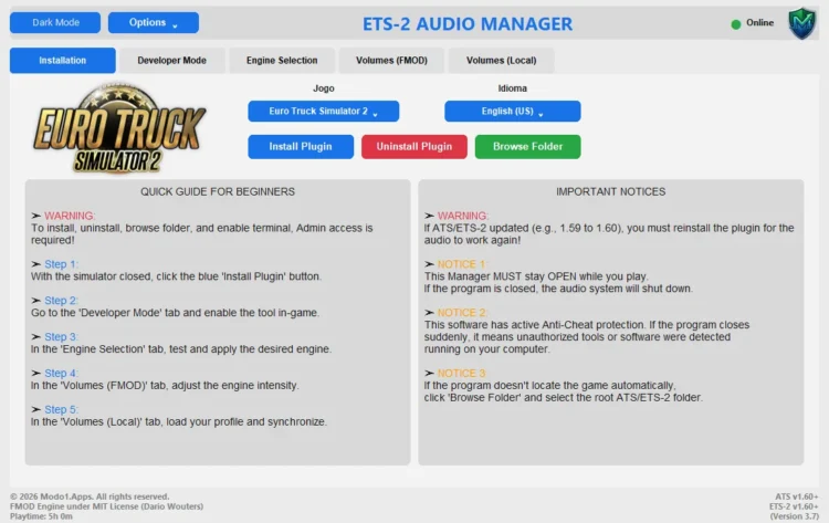 ATS/ETS-2 AUDIO MANAGER