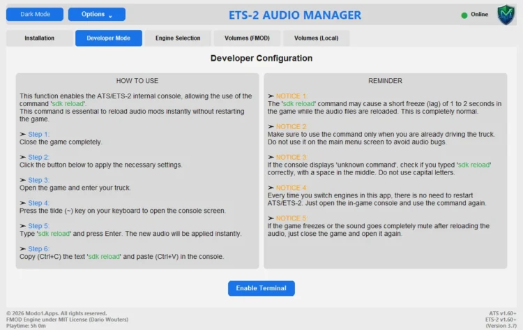 ATS/ETS-2 AUDIO MANAGER