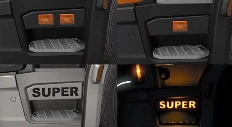 Scania NG S&R DoorSteps Side Marker Lamp Orange White v1.60
