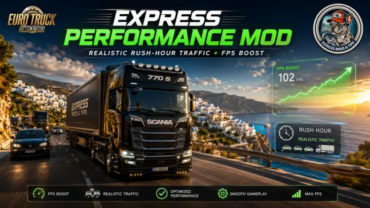 🚛 EXPRESS PERFORMANCE MOD Realistic Rush-Hour Traffic + FPS Boost 1.60.1.7s
