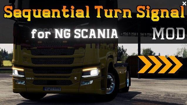 Sequential Turn Signal for Scania NG v1.60