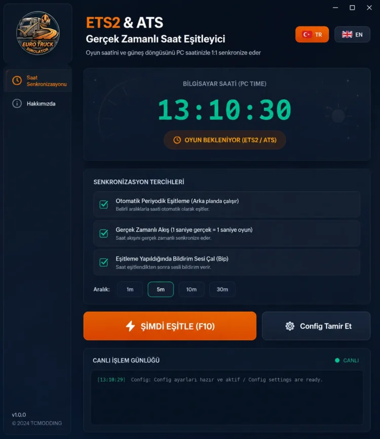  ETS2 Real-Time Clock Sync Pro