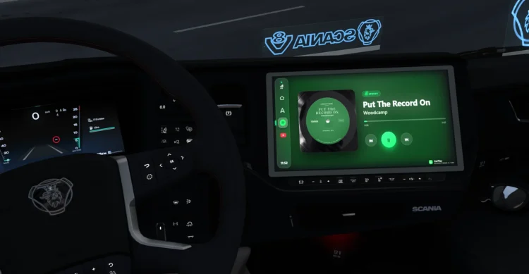 Real CarPlay Mod v1.2 - GPS, Spotify, YouTube & Phone Control | ETS2 + ATS 1.60